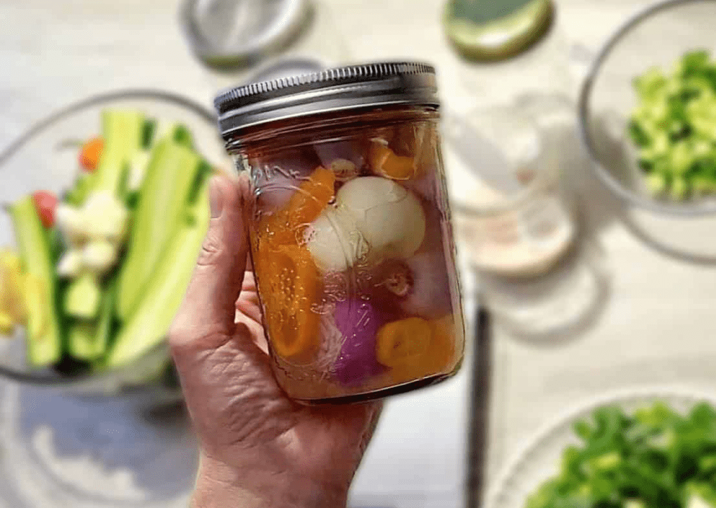 fermented shallots and peppers