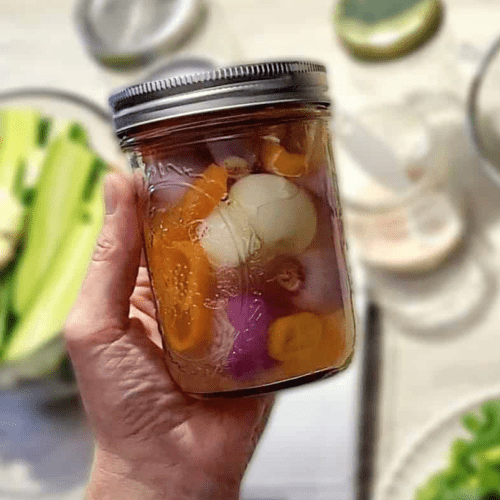 fermented shallots and peppers