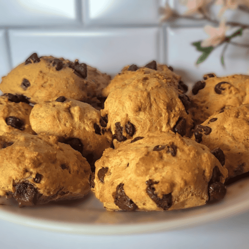 Air fryer sourdough discard pumpkin chocolate chip cookies