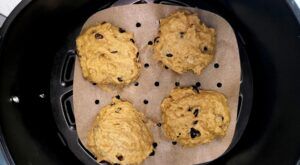 Air fryer sourdough discard pumpkin chocolate chip cookie dough