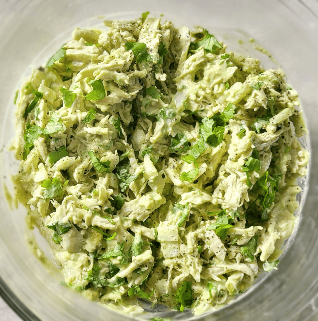 Easy Chicken Salad with Avocado Cilantro and Greek Yogurt