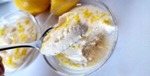 Easy creamy lemon mousse