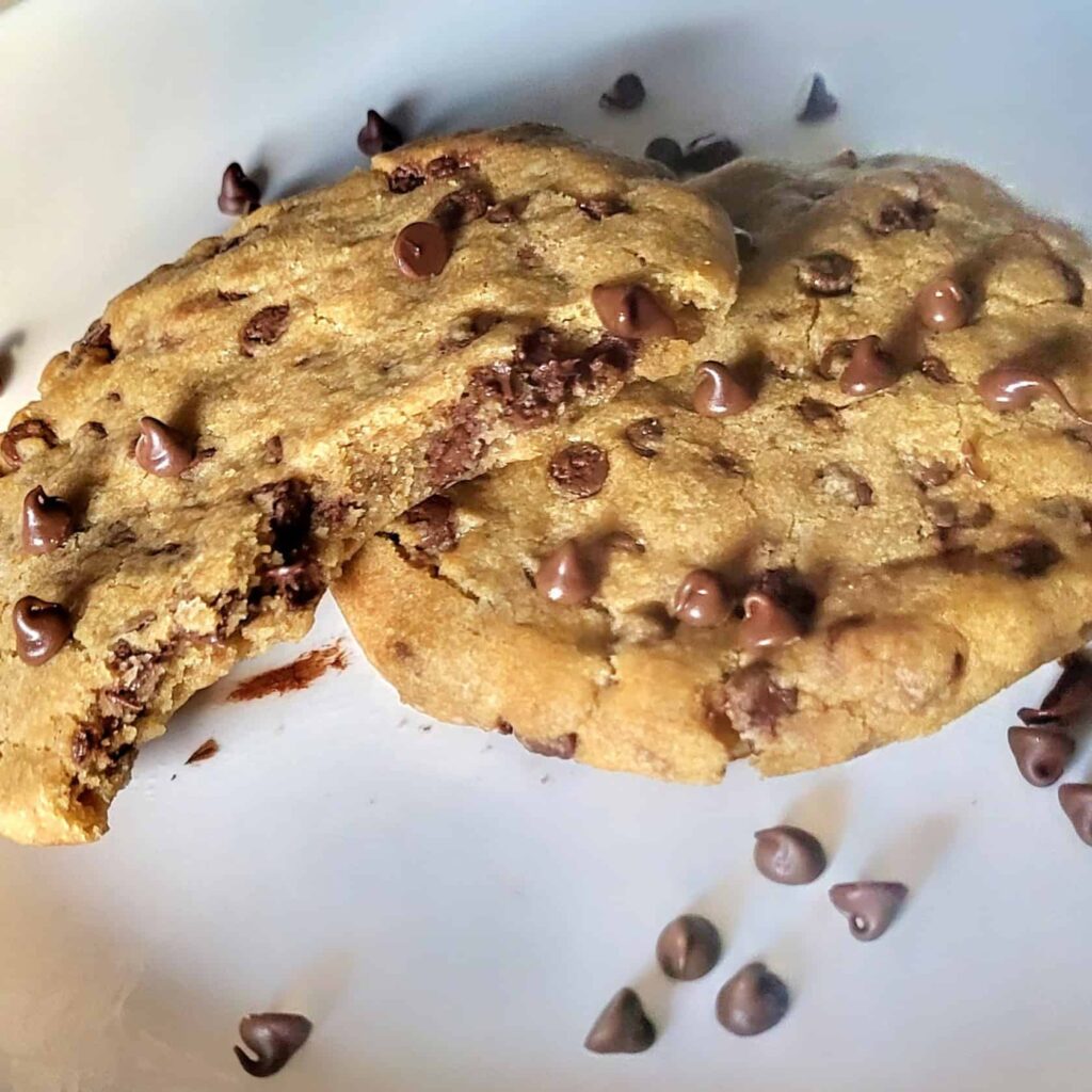 Browned butter chocolate chip cookies for two