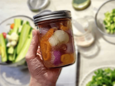 fermented shallots and peppers