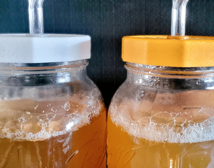 Hard alcoholic kombucha fermentation