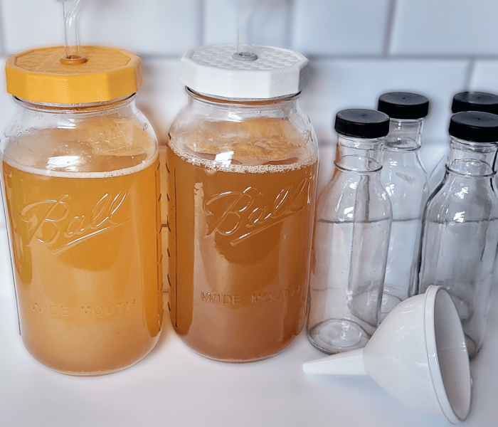 Bottling hard alcoholic kombucha