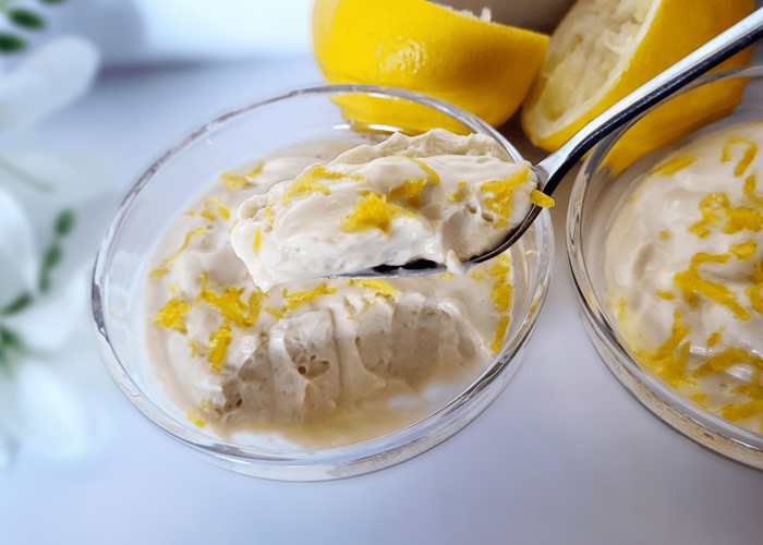 Easy creamy lemon mousse