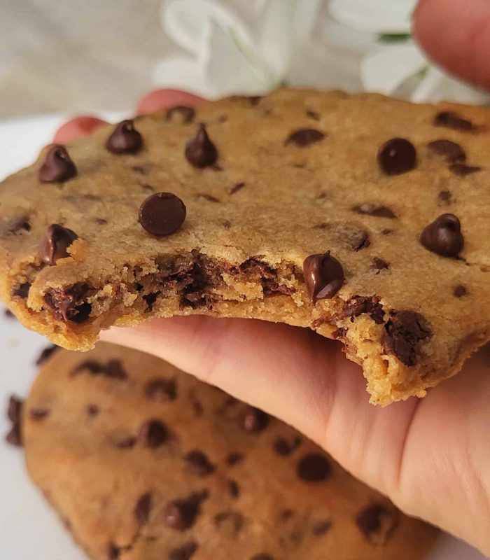 Browned butter chocolate chip cookies for two