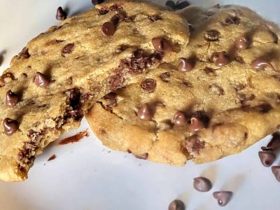 Browned butter chocolate chip cookies for two