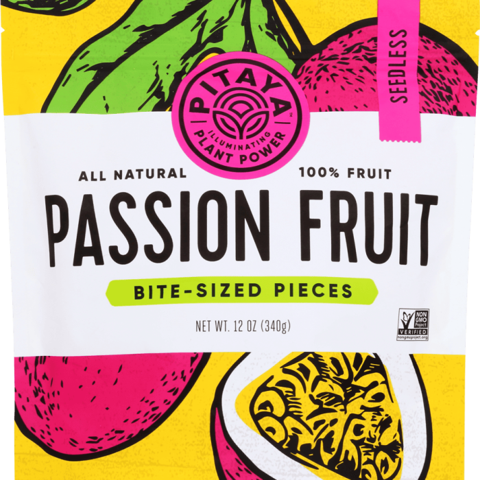 Frozen passion fruit pieces