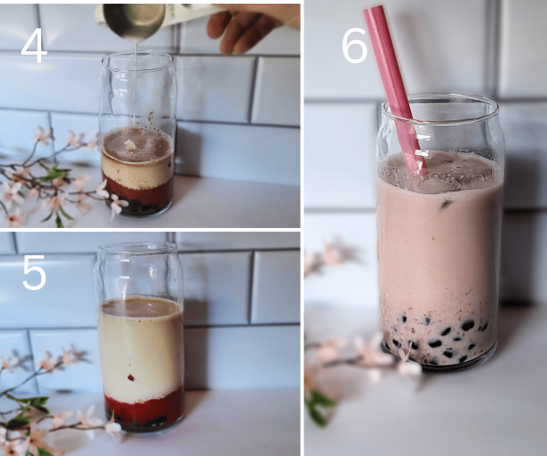 How to make strawberry milk boba tea